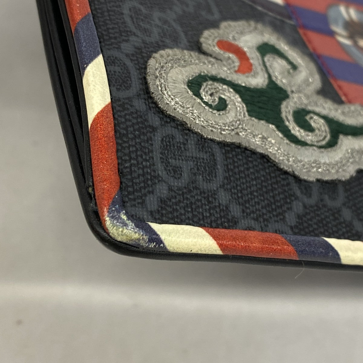 【6gc2702】グッチ クラッチバッグ GGスプリーム 496346 PVC ブラック シルバー金具【中古】メンズ
