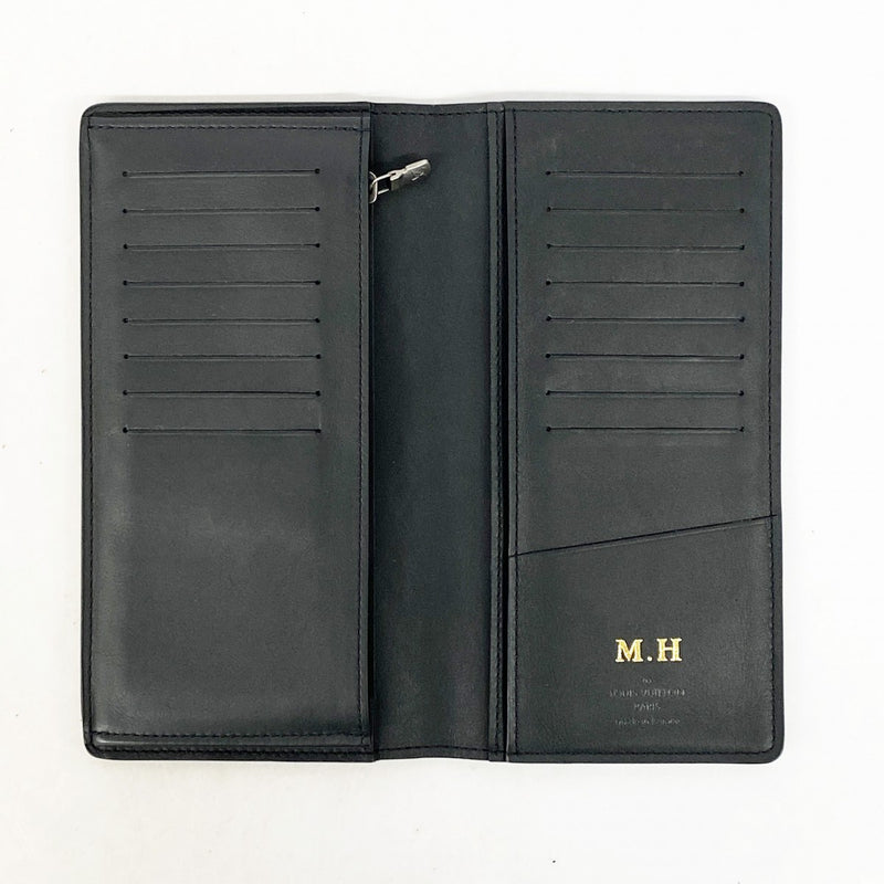 【6gc2710】ルイヴィトン 長財布 ダミエ・アンフィニ ポルトフォイユブラザ N63010 オニキス 【中古】メンズ
