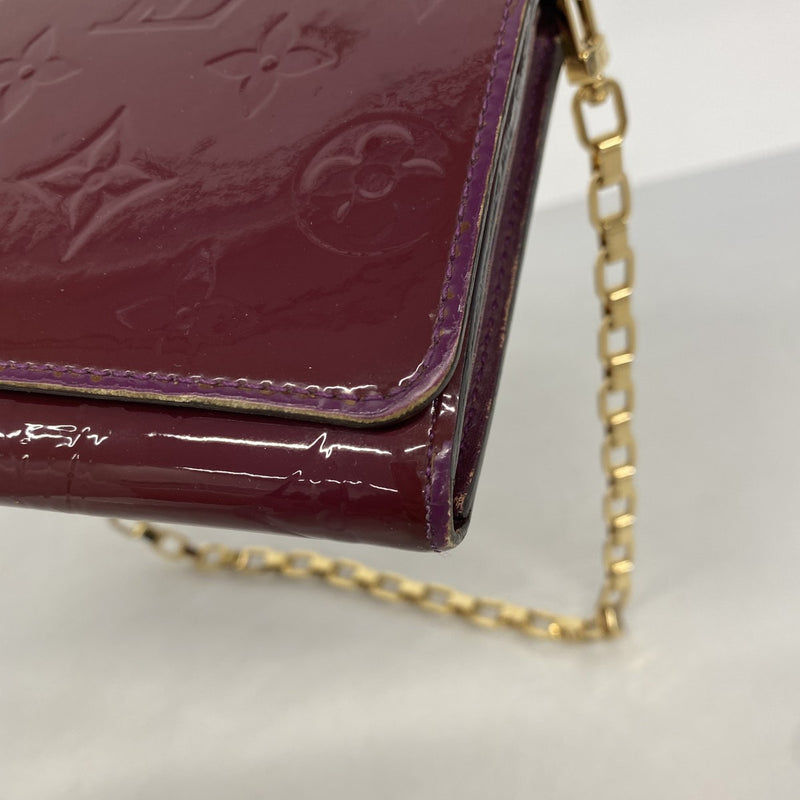 【6gc2717】ルイヴィトン 長財布 ヴェルニ ポルトフォイユサラチェーン M90148 アメジスト【中古】レディース