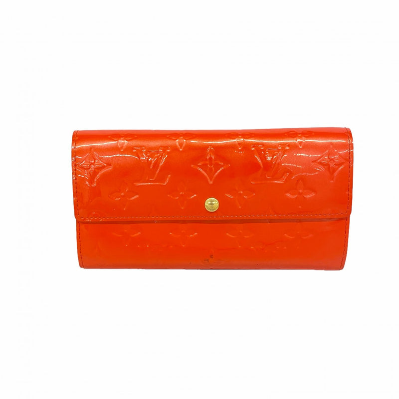 【6gc2718】ルイヴィトン 長財布 ヴェルニ ポルトフォイユサラ M93634 オレンジサンセット【中古】レディース