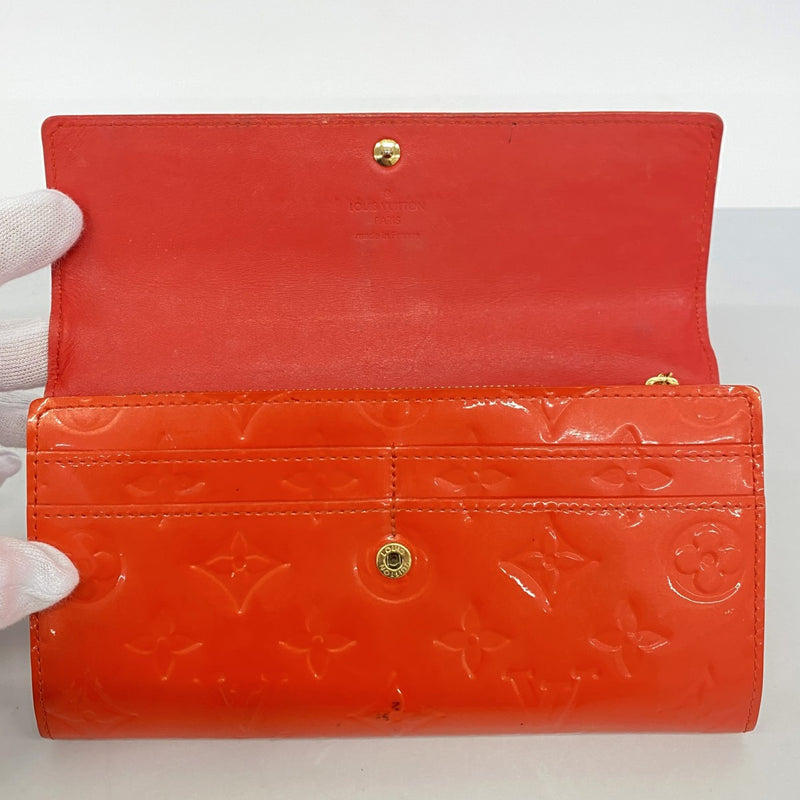 【6gc2718】ルイヴィトン 長財布 ヴェルニ ポルトフォイユサラ M93634 オレンジサンセット【中古】レディース