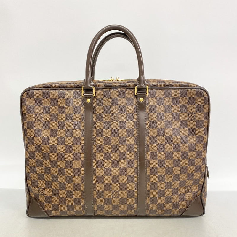 【6gc2743】ルイヴィトン ビジネスバッグ ダミエ ポルトドキュマンヴォワヤージュ N41124 エベヌ【中古】メンズ