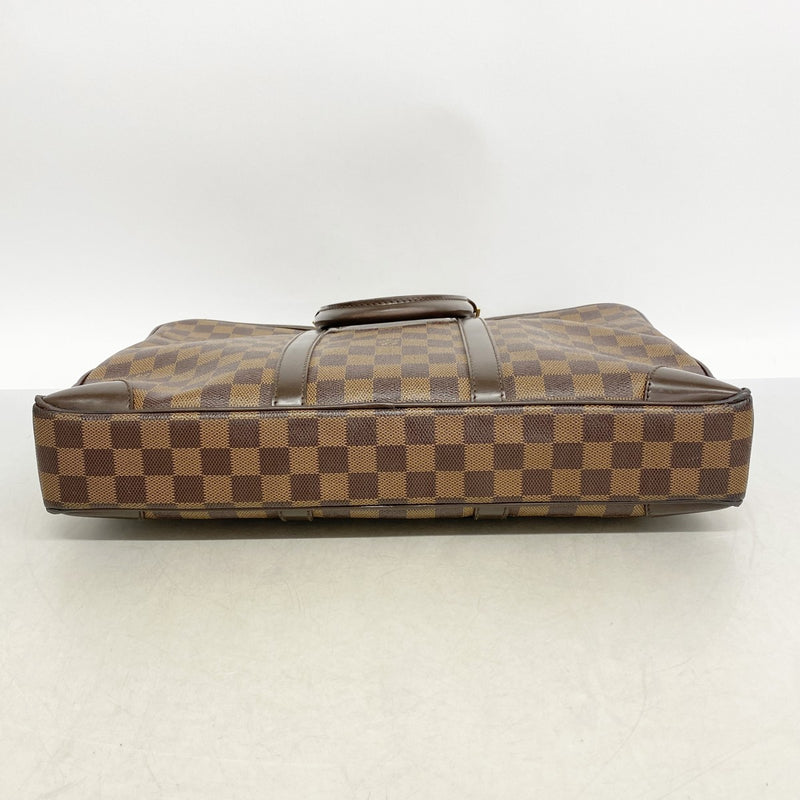 【6gc2743】ルイヴィトン ビジネスバッグ ダミエ ポルトドキュマンヴォワヤージュ N41124 エベヌ【中古】メンズ