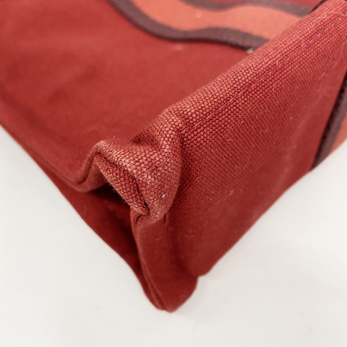 【6gc2751】エルメス ハンドバッグ フールトゥPM キャンバス レッド シルバー金具【中古】レディース