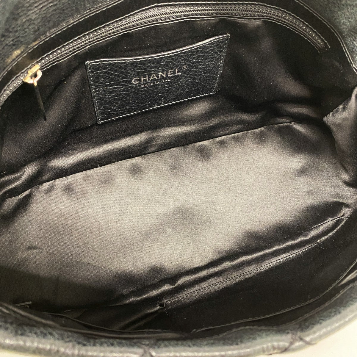 【6gc2752】シャネル ショルダーバッグ マトラッセ レザー ブラック シルバー金具【中古】レディース