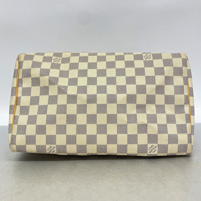 【6gc2758】ルイヴィトン ハンドバッグ ダミエ・アズール スピーディ30 N41370 ホワイト【中古】レディース