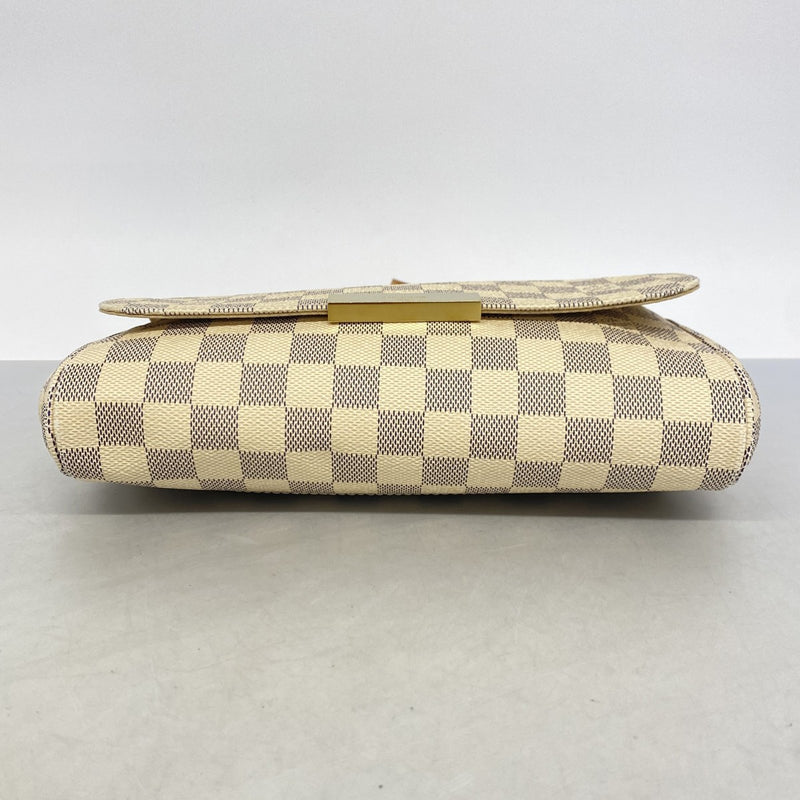 【6gc2761】ルイヴィトン ショルダーバッグ ダミエ・アズール フェイボリットMM N41275 ホワイト【中古】レディース