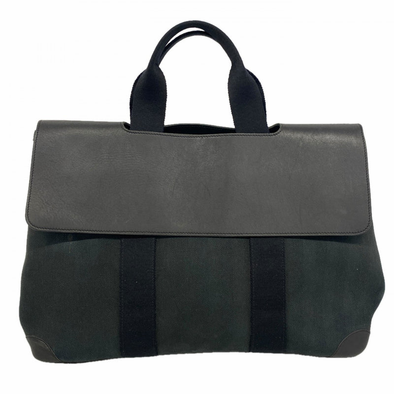 【6gc2765】エルメス ハンドバッグ ヴァルパライソMM トワルシェブロン ブラック シルバー金具【中古】レディース