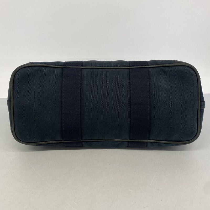 【6gc2765】エルメス ハンドバッグ ヴァルパライソMM トワルシェブロン ブラック シルバー金具【中古】レディース