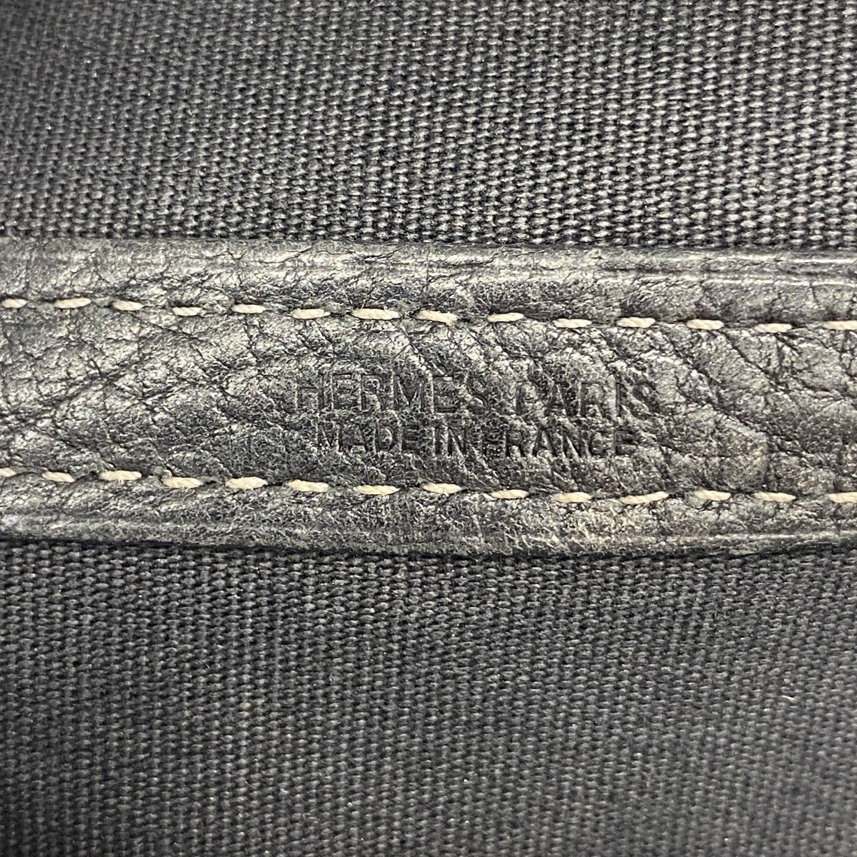 【6gc2766-h】エルメス トートバッグ ガーデンパーティPM トワルオフィシエ ブラック シルバー金具 □G刻印【中古】レディース
