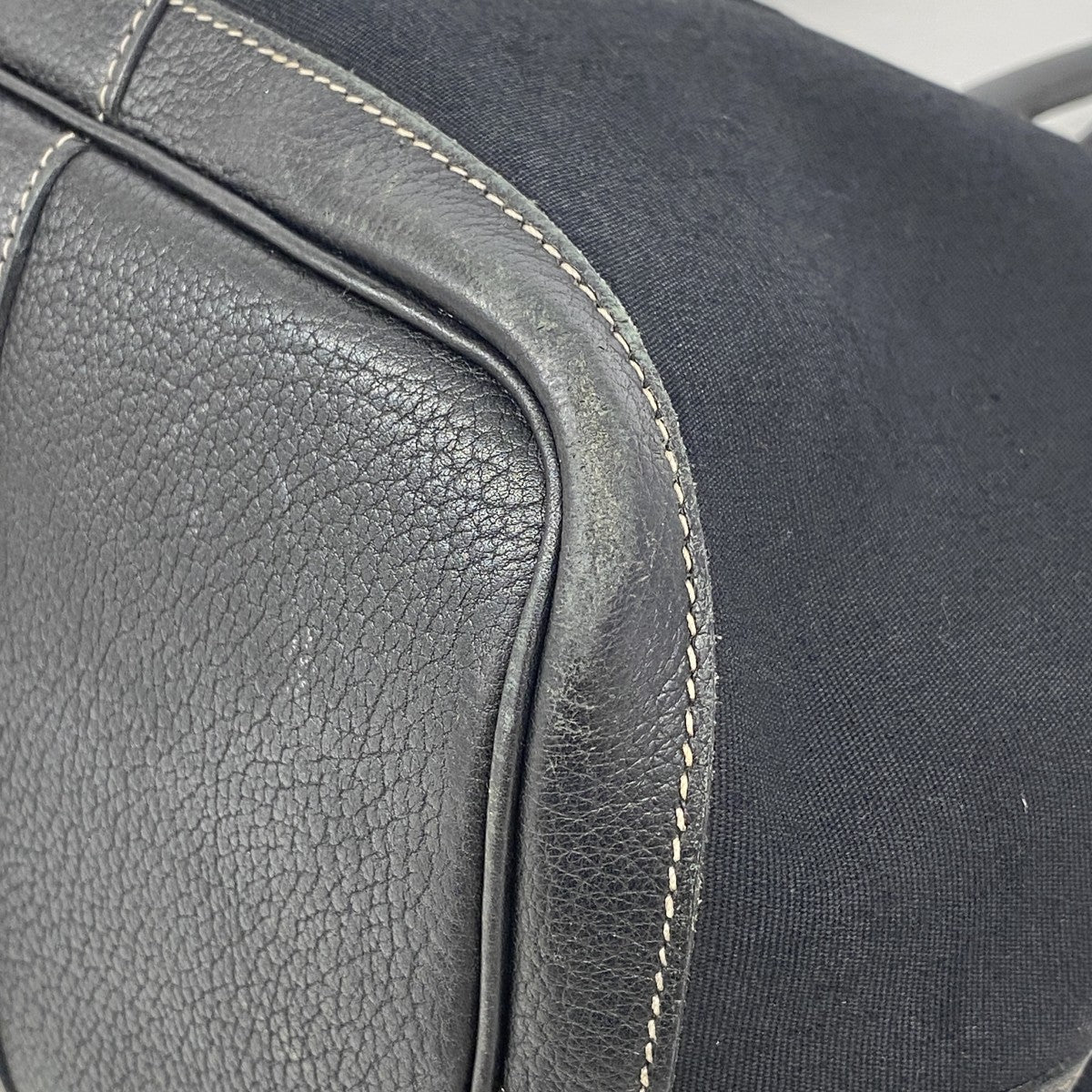 【6gc2766-h】エルメス トートバッグ ガーデンパーティPM トワルオフィシエ ブラック シルバー金具 □G刻印【中古】レディース