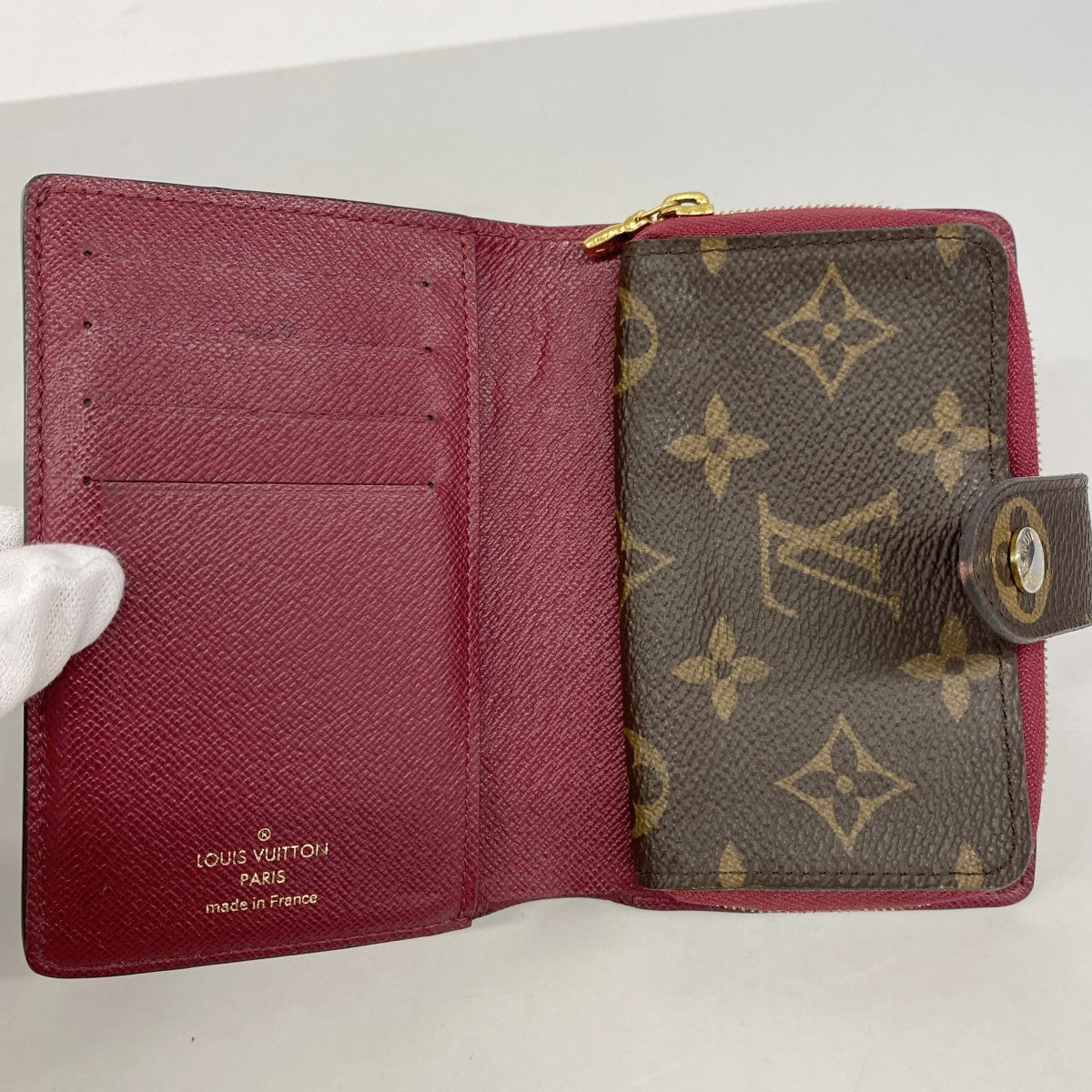 【6gc2780】ルイヴィトン 財布 モノグラム ポルトフォイユジュリエット M69433 フューシャ【中古】レディース
