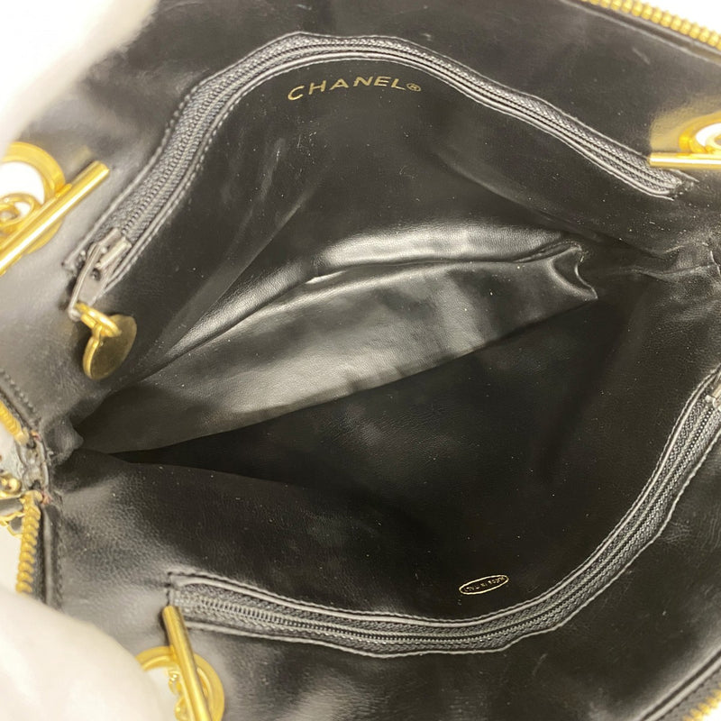 【6gc2788-k】シャネル ショルダーバッグ マトラッセ チェーンショルダー ラムスキン ブラック ゴールド金具【中古】レディース