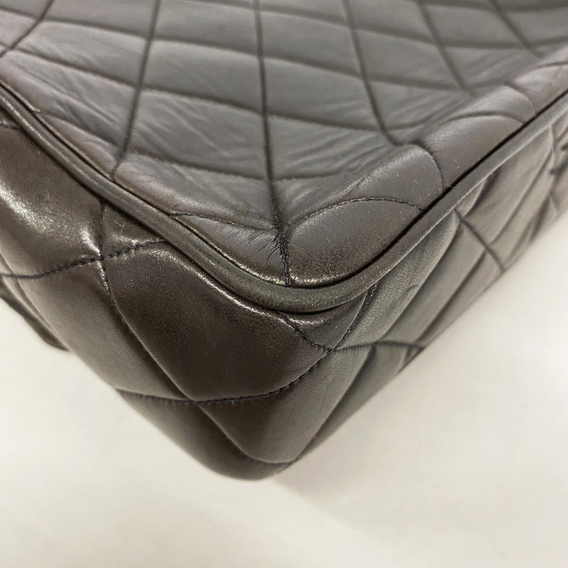 【6gc2789-k】シャネル ショルダーバッグ マトラッセ フリンジショルダー ラムスキン ブラック ゴールド金具【中古】レディース