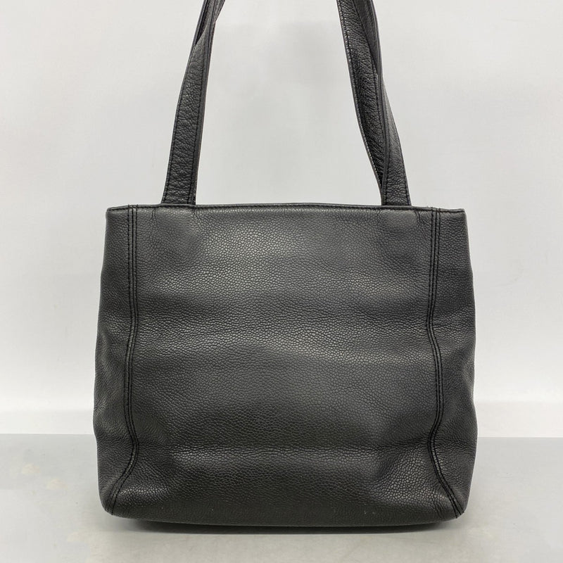 【6gc2790-k】シャネル トートバッグ キャビアスキン ブラック ゴールド金具【中古】レディース