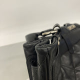 【6gc2806-k】シャネル トートバッグ マトラッセ レザー ブラック シルバー金具【中古】レディース