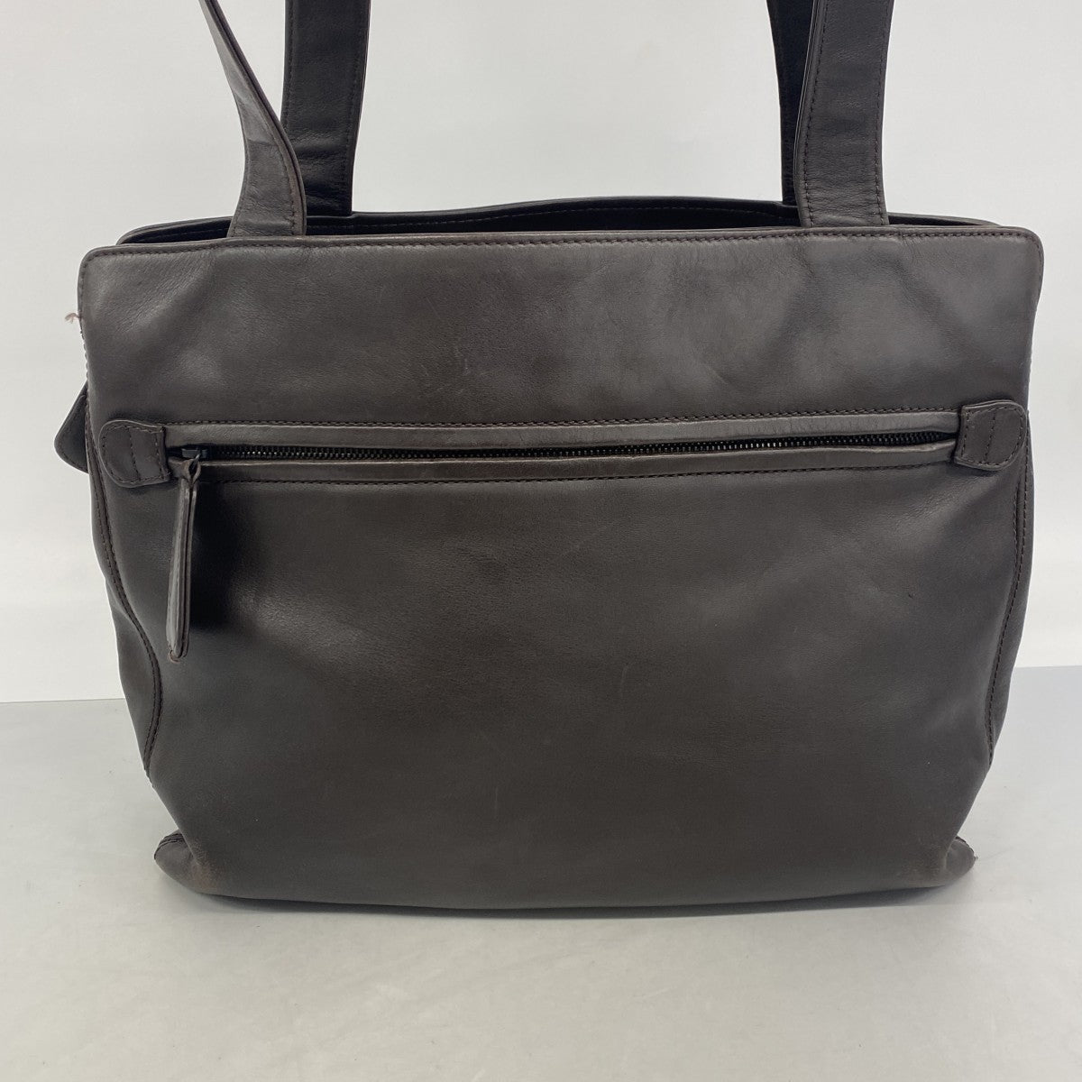 【6gc2809-k】シャネル トートバッグ ラムスキン ブラウン シルバー金具【中古】レディース