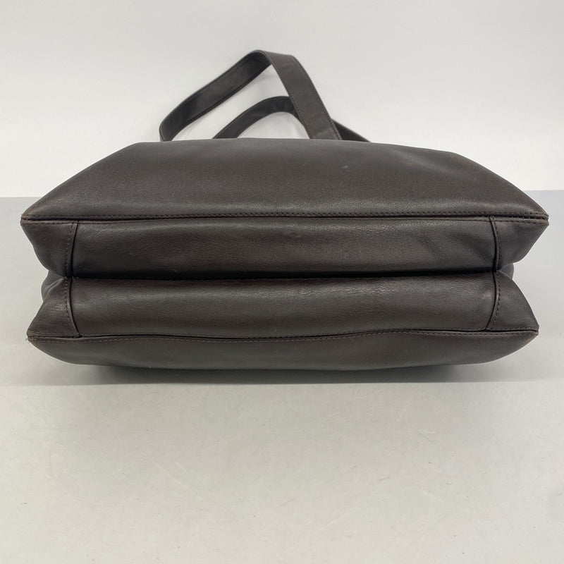 【6gc2809-k】シャネル トートバッグ ラムスキン ブラウン シルバー金具【中古】レディース
