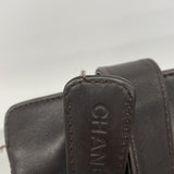 【6gc2809-k】シャネル トートバッグ ラムスキン ブラウン シルバー金具【中古】レディース