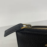【6gc2811-k】グッチ クラッチバッグ ビー 495066 レザー ブラック ゴールド金具【中古】メンズ
