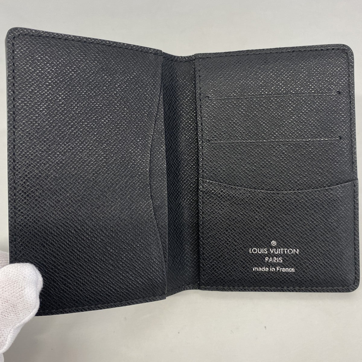 【6gc2815-k】ルイヴィトン カードケース ダミエ・グラフィット オーガナイザードゥポッシュ N63075 ブラック【中古】メンズ
