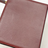 【6gc2818】カルティエ ハンドバッグ マスト レザー ボルドー ゴールド金具【中古】レディース