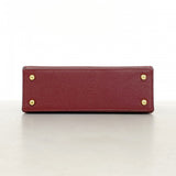 【6gc2818】カルティエ ハンドバッグ マスト レザー ボルドー ゴールド金具【中古】レディース