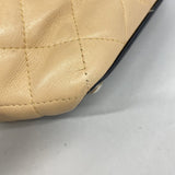 【6gc2825-k】シャネル トートバッグ カンボン ラムスキン ベージュ ブラック シルバー金具【中古】レディース