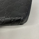 【6gc2827-k】グッチ クラッチバッグ グッチシマ 473881 レザー ブラック シルバー金具【中古】メンズ
