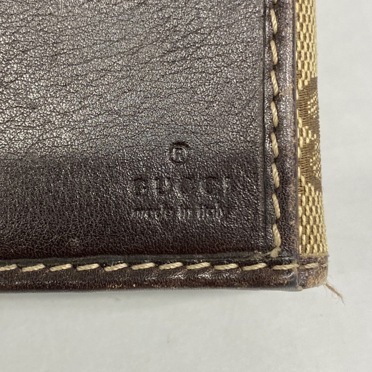 【6gc2828-k】グッチ 長財布 GGキャンバス 181593 キャンバス ブラウン ゴールド金具【中古】レディース