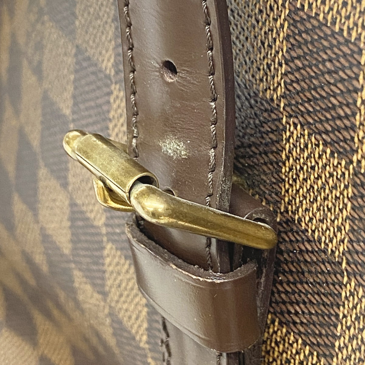 【6gc2837】ルイヴィトン トートバッグ ダミエ チェルシー N51119 エベヌ【中古】レディース