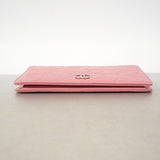 【6gc2849-k】シャネル 長財布 カメリア ラムスキン ピンク シルバー金具【中古】レディース