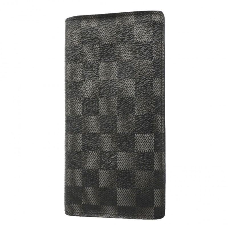 【6gc2855-k】ルイヴィトン 長財布 ダミエ・グラフィット ポルトフォイユブラザ N62665 ブラック【中古】メンズ