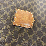 【6gc2857】セリーヌ ハンドバッグ マカダム PVC ブラウン ゴールド金具【中古】レディース