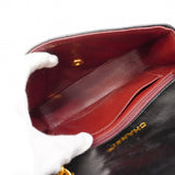 【6gc2864】シャネル ショルダーバッグ マトラッセ チェーンショルダー ラムスキン ブラック ゴールド金具【中古】レディース