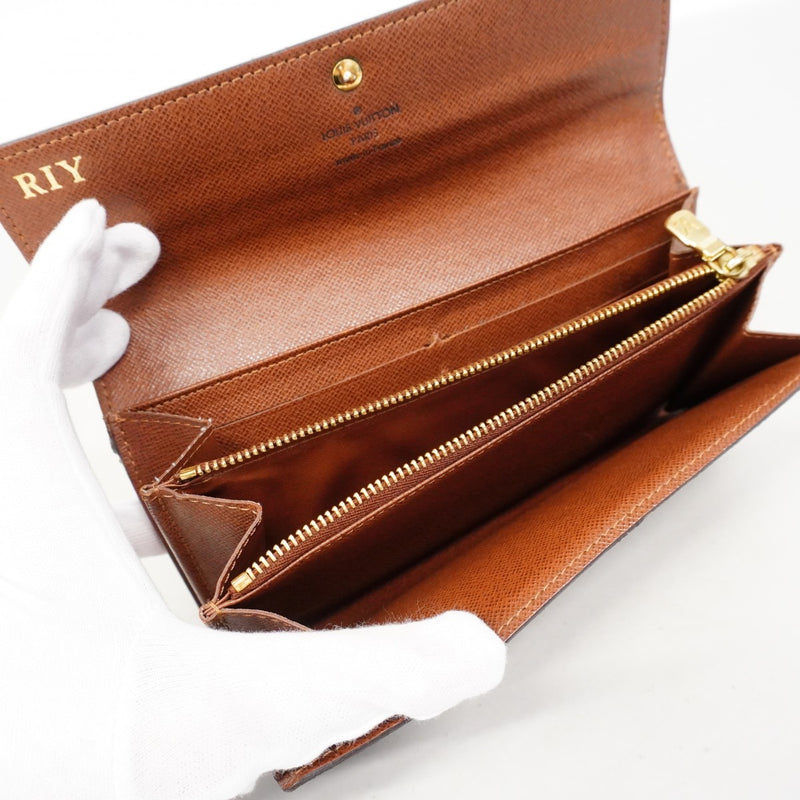 【6gc2880】ルイヴィトン 長財布 モノグラム ポルトフォイユサラ M61734 ブラウン【中古】レディース