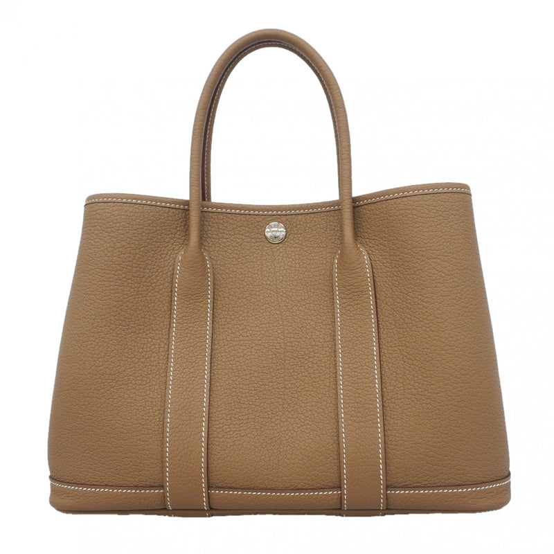 【6gc2888】エルメス トートバッグ ガーデンパーティTPM ネゴンダ エトゥープ シルバー金具 B刻印【中古】レディース