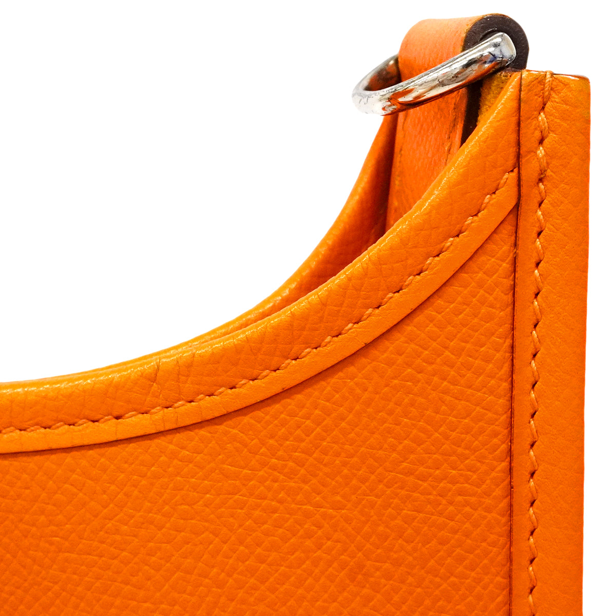【6gc2894】エルメス ショルダーバッグ エヴリン1PM ヴォーエプソン オレンジ シルバー金具 □I刻印【中古】レディース