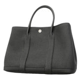 【6gc2896】エルメス トートバッグ ガーデンパーティTPM ネゴンダ ブラック シルバー金具 G刻印【中古】レディース