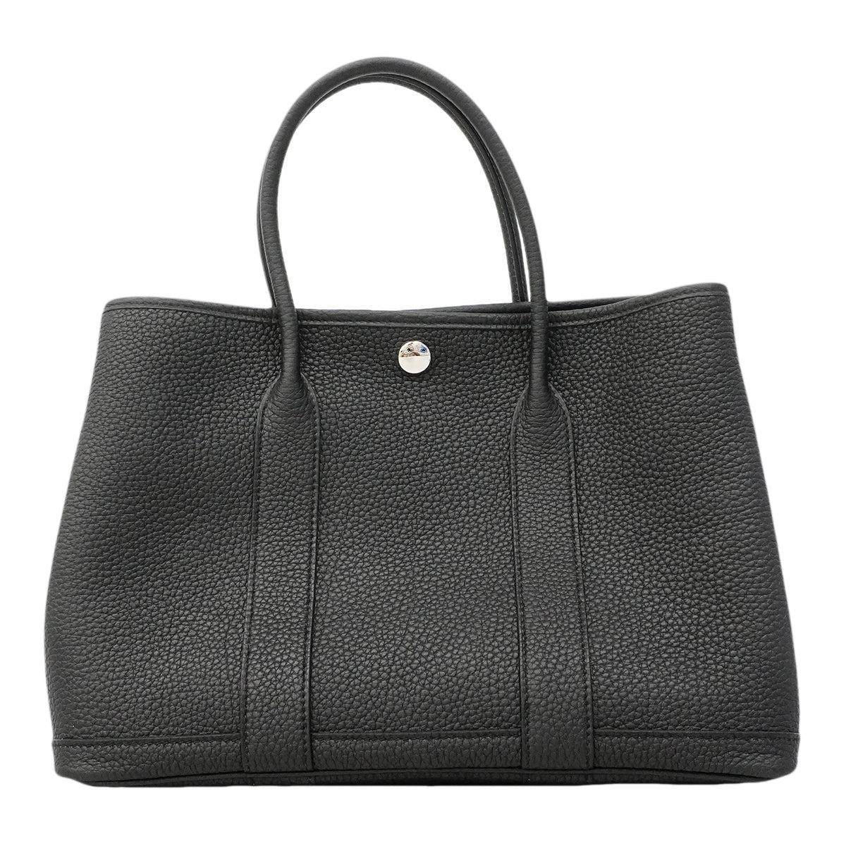 【6gc2896】エルメス トートバッグ ガーデンパーティTPM ネゴンダ ブラック シルバー金具 G刻印【中古】レディース
