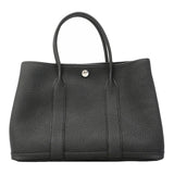 【6gc2896】エルメス トートバッグ ガーデンパーティTPM ネゴンダ ブラック シルバー金具 G刻印【中古】レディース