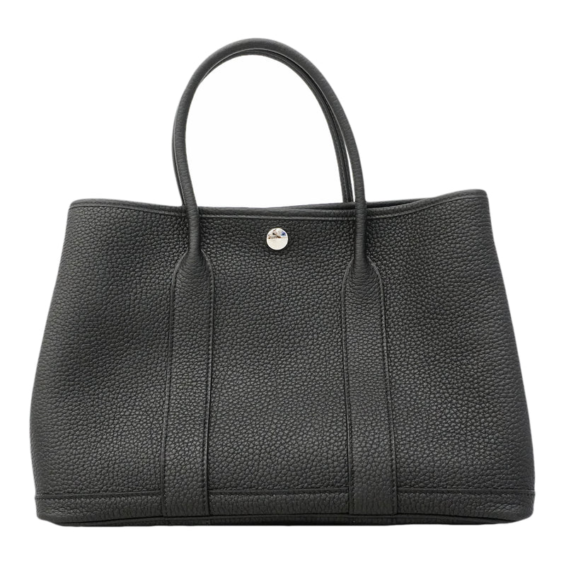 【6gc2896】エルメス トートバッグ ガーデンパーティTPM ネゴンダ ブラック シルバー金具 G刻印【中古】レディース