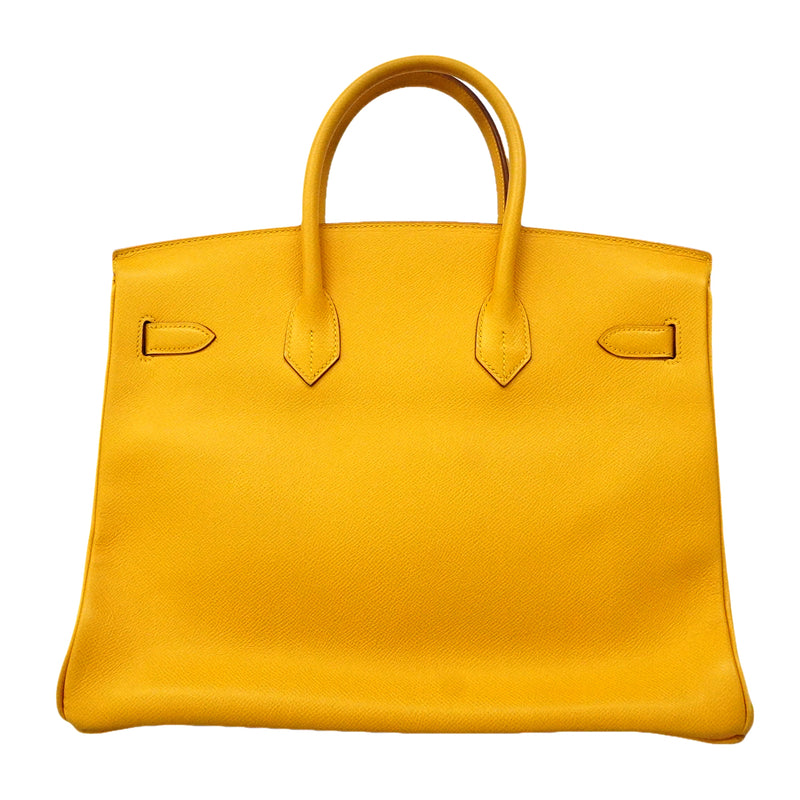 【6gc2897】エルメス ハンドバッグ バーキン35 クシュベル ジョーヌ ゴールド金具 □D刻印【中古】レディース