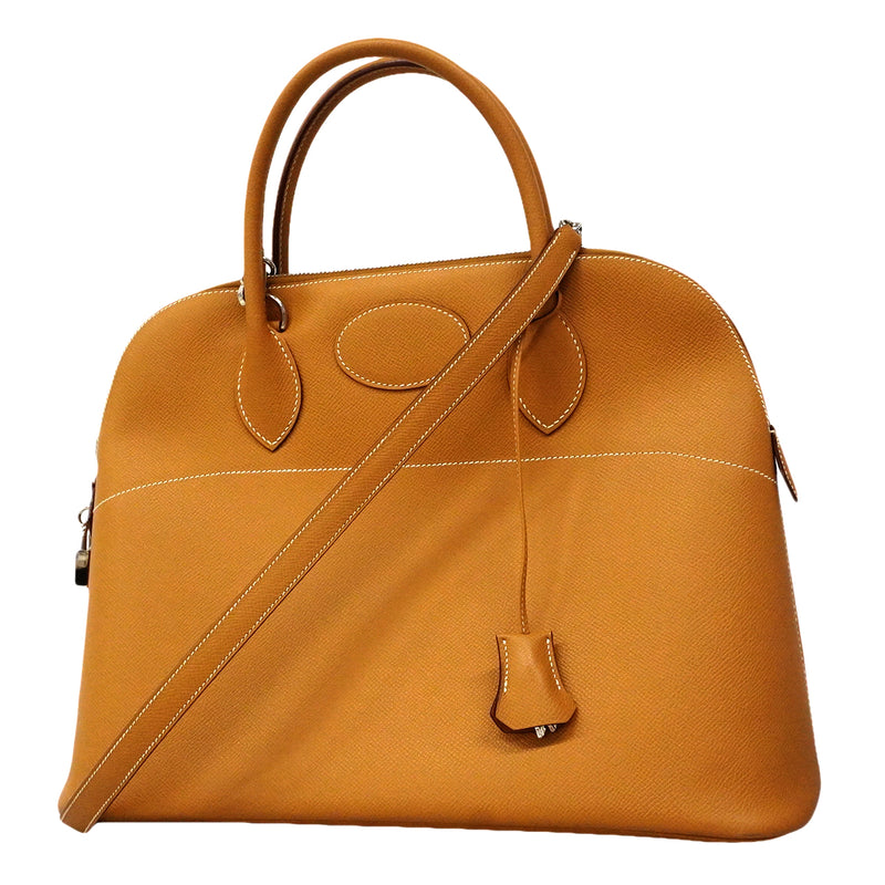 【6gc2898】エルメス ハンドバッグ ボリード35 ヴォーエプソン ナチュラル シルバー金具 □K刻印【中古】レディース