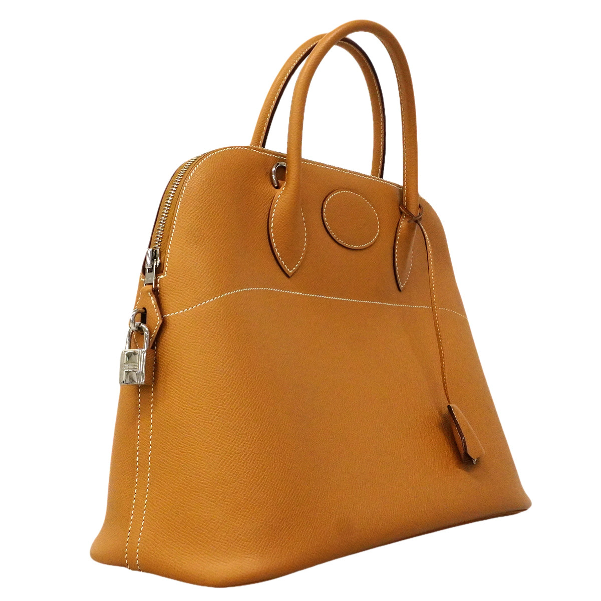 【6gc2898】エルメス ハンドバッグ ボリード35 ヴォーエプソン ナチュラル シルバー金具 □K刻印【中古】レディース