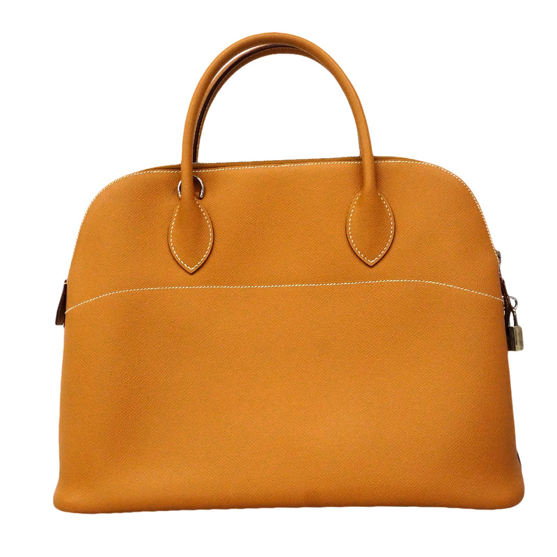 【6gc2898】エルメス ハンドバッグ ボリード35 ヴォーエプソン ナチュラル シルバー金具 □K刻印【中古】レディース