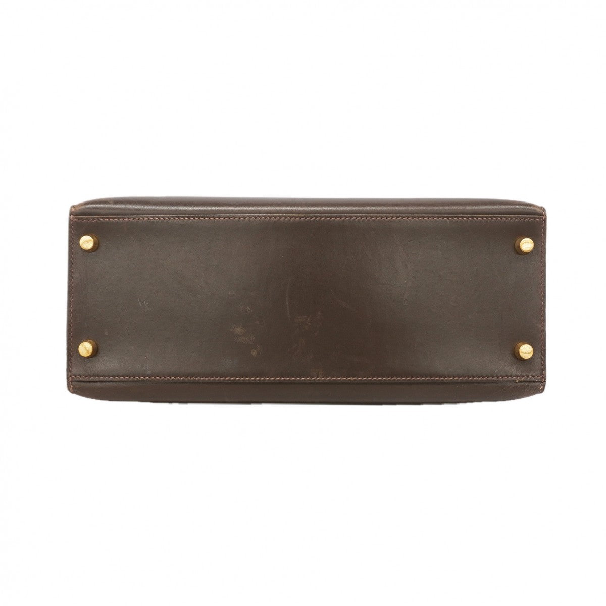 【6gc2903】エルメス ハンドバッグ ケリー28 ボックスカーフ エベーヌ ゴールド金具 □D刻印 2wayバッグ【中古】レディース