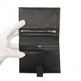 【6gc2905】エルメス 財布 ベアンコンパクト アリゲーターマット ブラック シルバー金具 K刻印【中古】メンズ レディース ユニセックス
