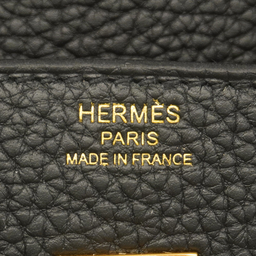 【6gc2913-g】エルメス ハンドバッグ バーキン25 トゴ ブラック ゴールド金具 K刻印【中古】レディース
