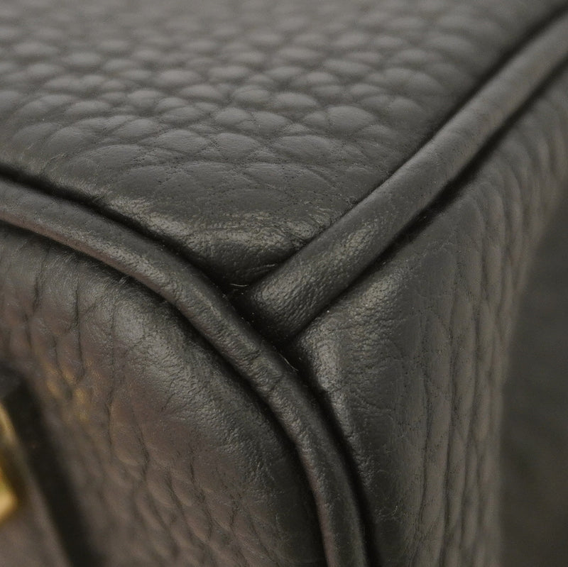【6gc2913-g】エルメス ハンドバッグ バーキン25 トゴ ブラック ゴールド金具 K刻印【中古】レディース